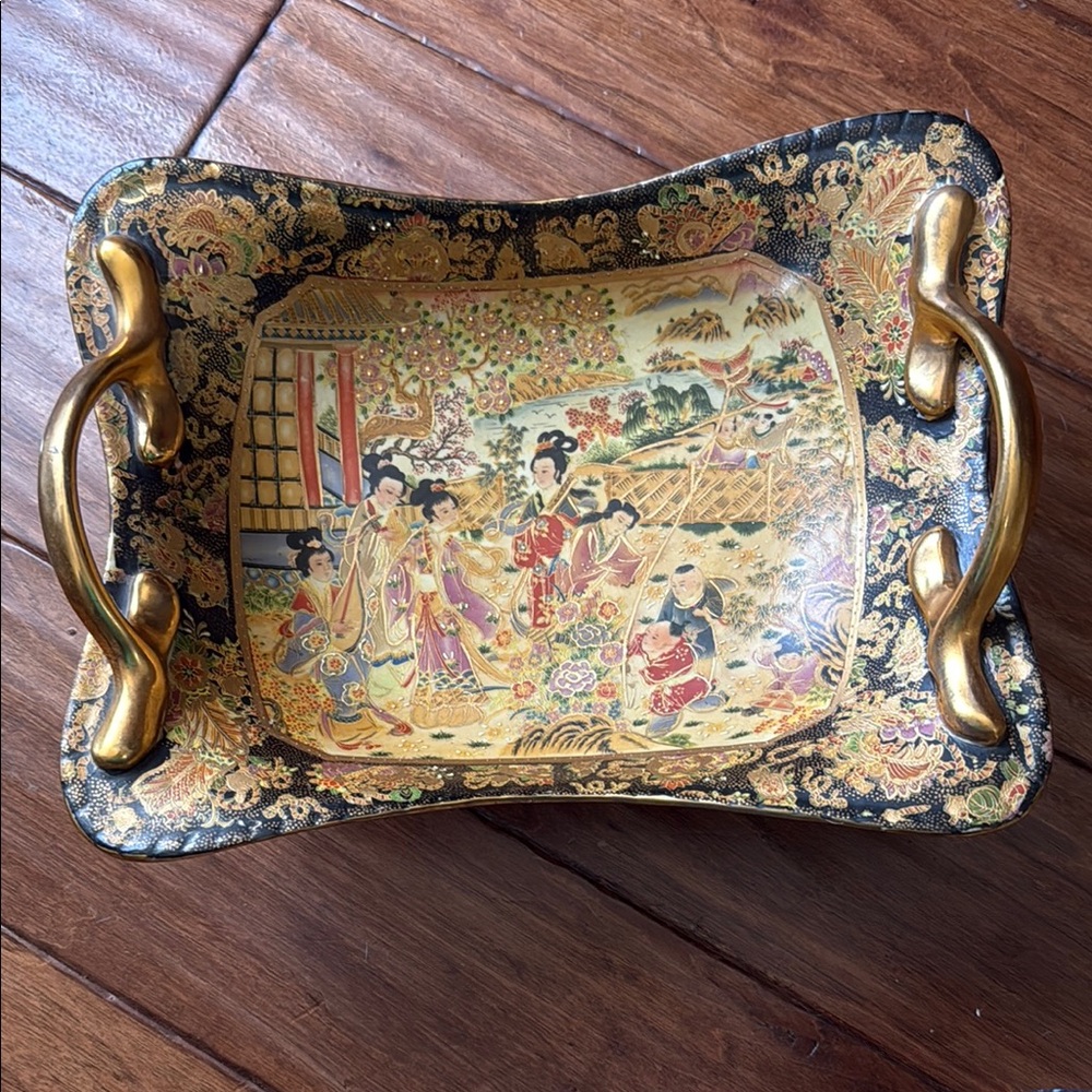 Royal Satsuma hand held tray